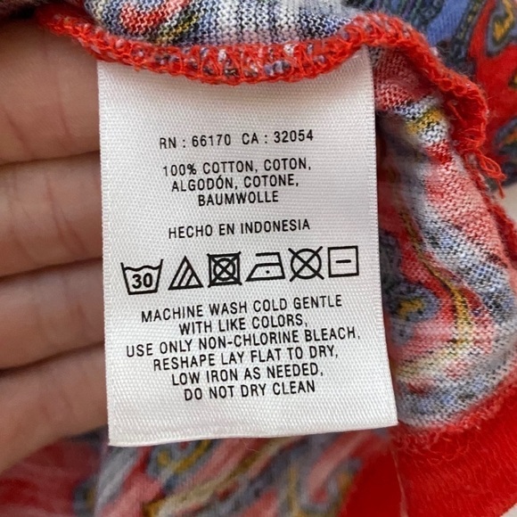 Anthropologie Meadow Rue Smocked Paisley Print Top - Picture 6 of 7